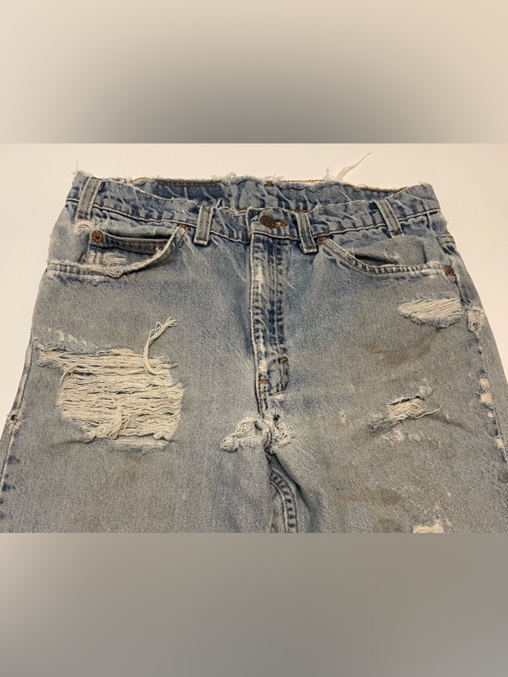 Levi’s Vintage 90s 517 Orange Tag Jeans Distressed. Size 33x34 - Picture 5 of 11